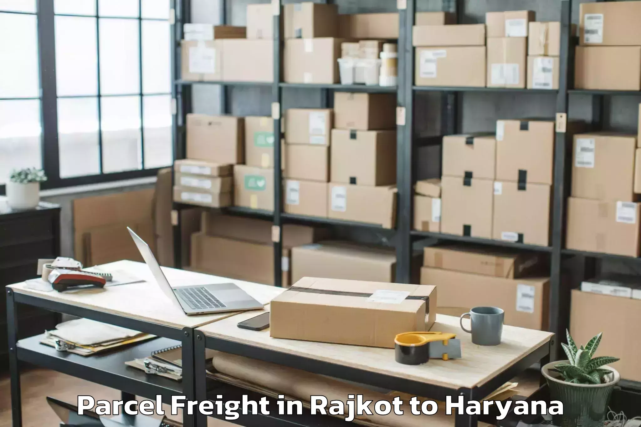 Book Rajkot to Hodal Parcel Freight